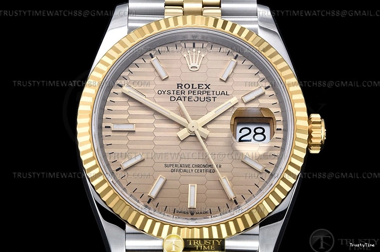 0517 RDJ0450A – DJ 36mm Jub Flt 904L YG SS P-Gold Stk VSF VS Comfortable 764